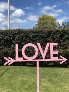 Cake Topper Rosa "LOVE" - comprar online