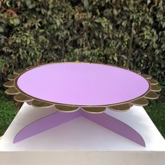 Base de Cartón Morado con Borde Dorado