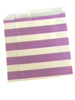 Bolsas de Papel Morado Rayas Horizontales  x10 unidades