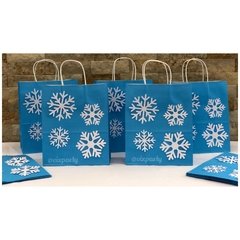 Bolsa de Papel Azul Claro Mediana con Asas x3 unidades - comprar online