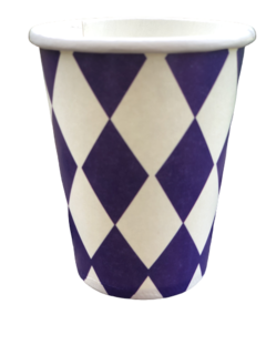 Vaso de Papel Morado Rombos x6 unidades