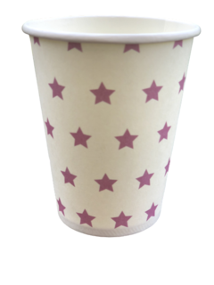 Vaso de Papel Lila Estrellas x6 unidades