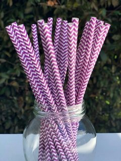 Pitillos de Papel Morado Chevron x25 unidades