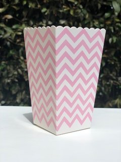 Caja Crispetera Rosado Chevron x10 unidades