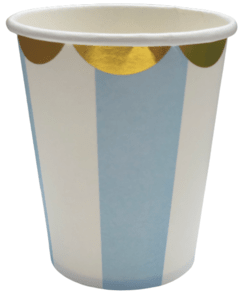 Vaso de Papel Azul Tipo Circus x10 unidades