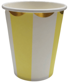 Vaso de Papel Amarillo Tipo Circus x10 unidades