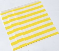 Bolsas de Papel Amarillo con Rayas Blancas xunidad