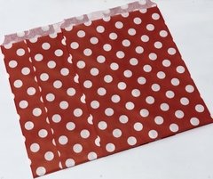 Bolsas de Papel Rojo con Puntos Blancos xunidad