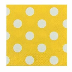 Servilleta Pequeña de Papel Amarillo con Puntos Blancos x20 unidades - comprar online