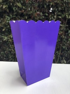 Caja Crispetera Grande Morado x10 unidades