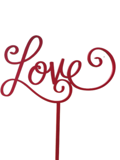 Cake Topper Rojo "Love"