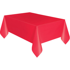 Mantel Plástico Rectangular Rojo