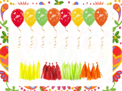 Party Kit Festones y Globos Mexicano - comprar online