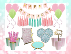 Party Kit Deluxe Pink & Mint - comprar online