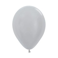 Globo R5 Satín Plata Sempertex x6