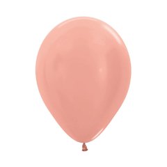 Globo R12 Metal Dorado Rosa Sempertex x6