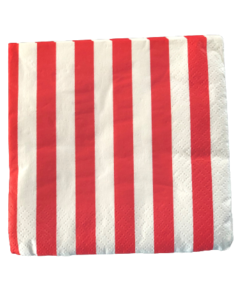 Servilleta de Papel Rayas Rojo y Blanco x10 unidades - comprar online