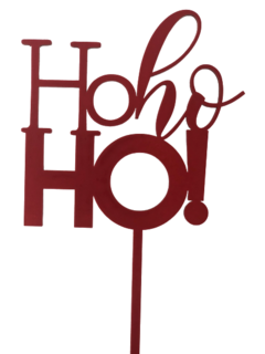 Cake Topper Rojo "Ho Ho Ho"