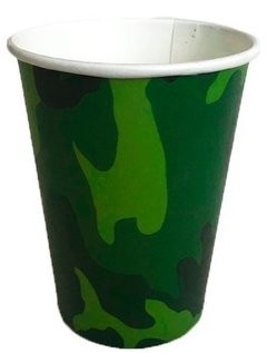 Vaso de Papel Camuflado x8 unidades