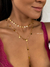 Colar Gravatinha Estrelas - Banho Ouro 18k - comprar online