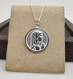 D031 - Medalla Virgen Niña, 17 mm, Plata 925