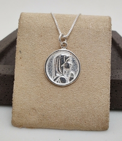 D033 - Medalla Virgen Niña, 15 mm, Plata 925