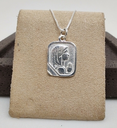 D038 - Medalla Virgen Niña, 15 mm, Plata 925