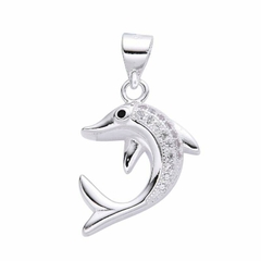 P1254 - Dije Delfin con cubics, Plata 925