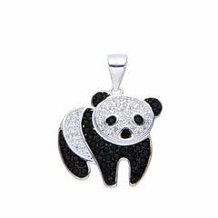 P1340 - Dije Oso Panda con cubics, Plata 925