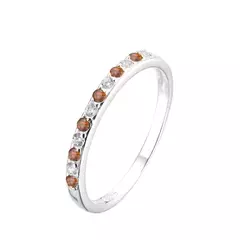 P1364 - Anillo Medio Sin fin con cubics, Plata 925