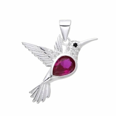 P1349 - Dije Colibri con cubics, Plata 925