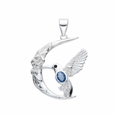 P1346 - Dije Colibri con cubics, Plata 925