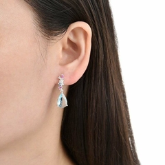 P1418 - Pendientes con cubics, Plata 925 - comprar online