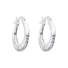 P463 - Argollas Italianas, 16 mm, Plata 925