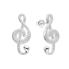 P1276 - Aros Nota Musical, Plata 925