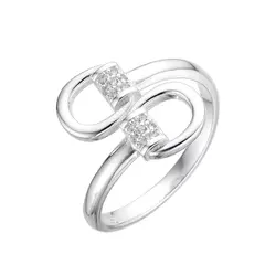 P1370 - Anillo Cinturon con cubics, Plata 925