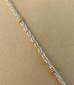 Pulsera Plata y Oro, modelo Espiga 2 - comprar online