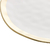 KIT 4 PRATOS DE RASOS JANTAR DUBAI BRANCO DOURADO WOLLF 25CM - Stooz Interiores