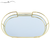 Bandeja Dourada gold oval banheiro porta sabonete 26cm - loja online