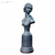 ESCULTURA mulher grega grecia preto moderna grande 44cm - loja online