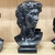 escultura busto davi preto grego antiga classica escritorio - comprar online