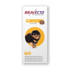 Bravecto Antipulgas para Perros de 2 a 4.5 Kg. Tableta Masticable