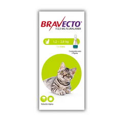 Bravecto Antipulgas para Gatos de 1.2 a 2.8 Kg. Pipeta