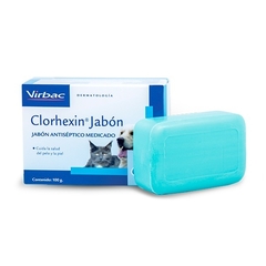 Clorhexin Jabon Antiseptico Medicado Para Perros y Gatos 100 Grs