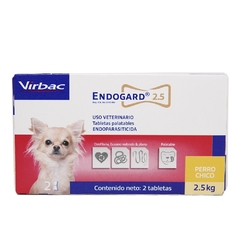Endogard 2.5 Antiparasitario Interno para Perros Menos de 2.5 Kilos 2 Tabletas