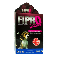 Fipro Top Spot para Pulgas, Garrapatas y Piojos para Perros de 10 a 20 Kg. Solución Tópica