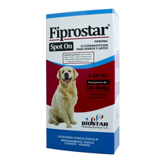 Fiprostar Spot On Ectoparasiticida para Perros de 20 a 40 Kg. Pipetas