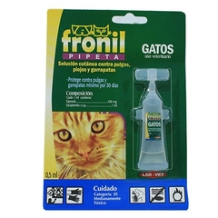 Fronil Gatos Pipeta 0.5 Ml Solución contra pulgas, piojos y garrapatas