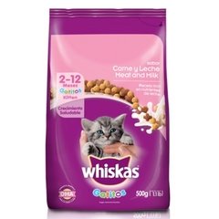 Comida para gatos Whiskas Gatitos · Carne y Leche 500 Grs