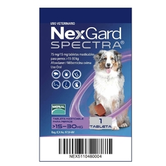 NexGard Spectra Antiparasitario para Perros de 15.1 a 30 Kgs Tableta